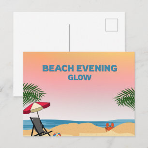 Summer Beach Event Glow Postcard