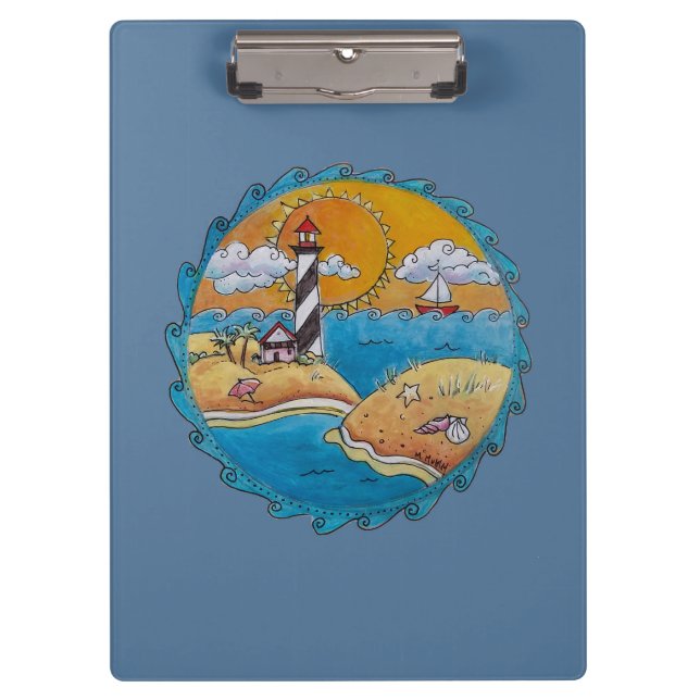 Summer beach fun sunny seashore coastal clipboard (Front)