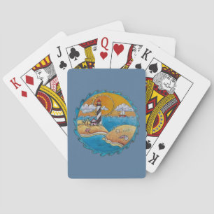 Summer beach fun sunny seashore coastal playing cards