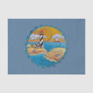Summer beach fun sunny seashore coastal tissue paper