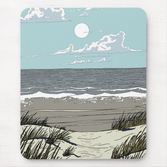 Summer Beach Location Mouse Pad (Front)