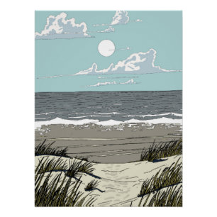 Summer Beach Location Poster