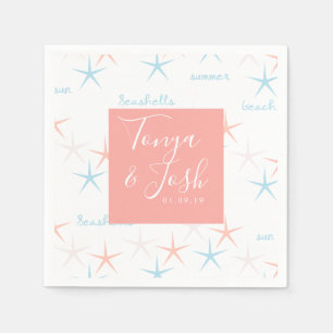 Summer Beach Ocean Starfish Abstract Napkin