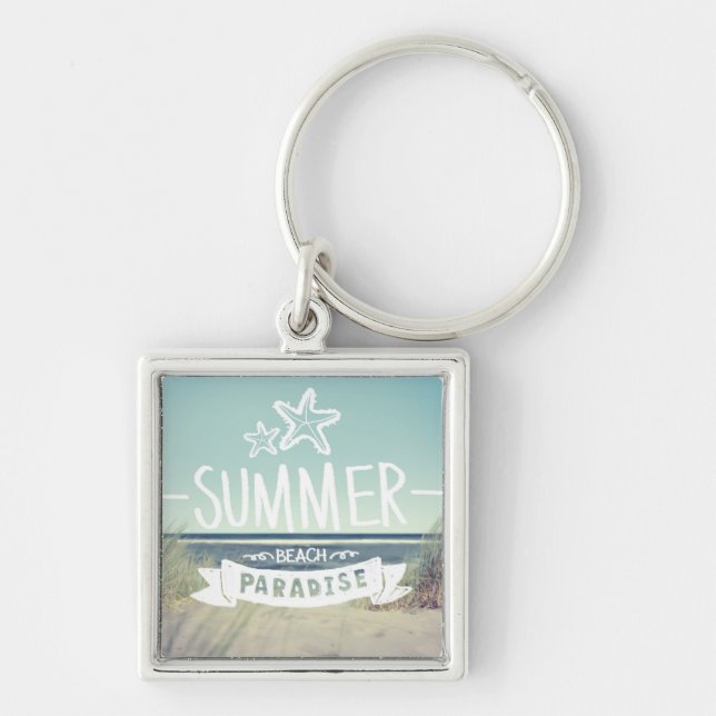 Summer Beach Paradise Keychain (Front)