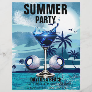 Summer Beach Party Promotional Marketing Event Flyer