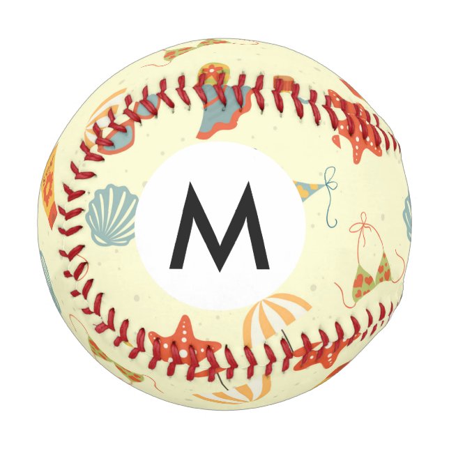 Summer Beach Pattern Baseball (Front Left)