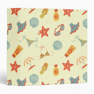 Summer Beach Pattern Binder