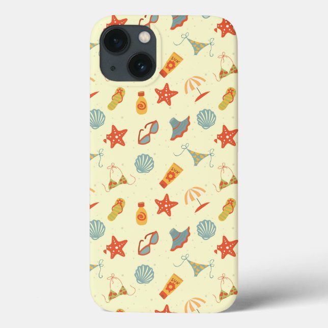 Summer Beach Pattern Case-Mate iPhone Case (Back)