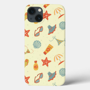 Summer Beach Pattern iPhone 13 Case