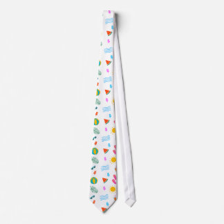 Summer Beach Pattern Neck Tie