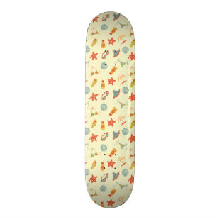 Summer Beach Pattern Skateboard