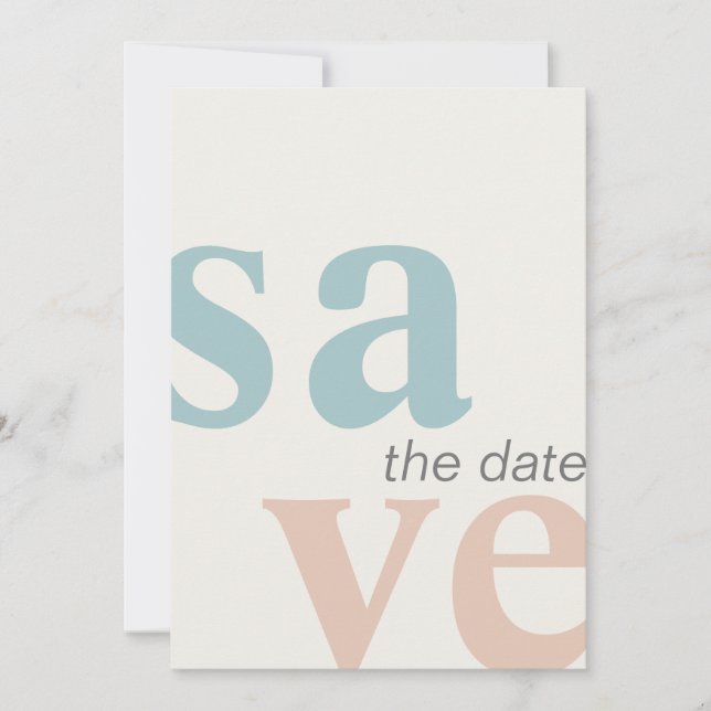 Summer Beach Photo Save The Date (Front)