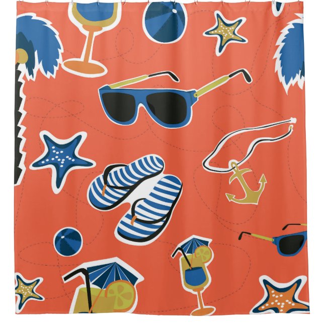 Summer Beach: Relaxing Seamless Pattern. (Front)