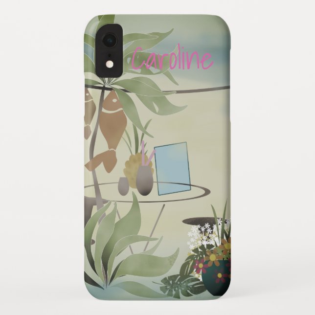 Summer beach sea cafe bar cocktail party day sun p Case-Mate iPhone case (Back)