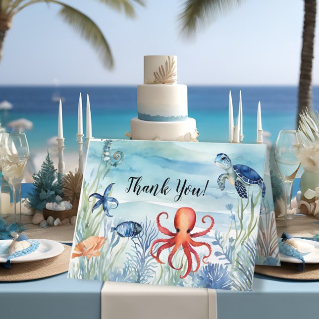Summer Beach Sea Life Octopus Thank You (Creator Uploaded)
