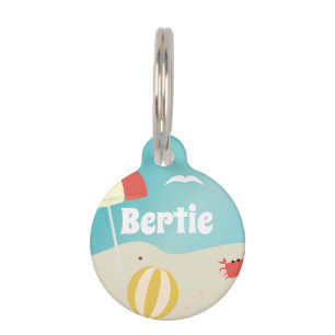 Summer Beach Seaside Holiday Personalised Pet Tag