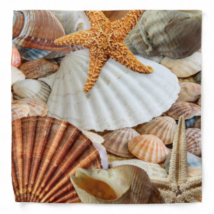 Summer Beach Shells Design Bandana