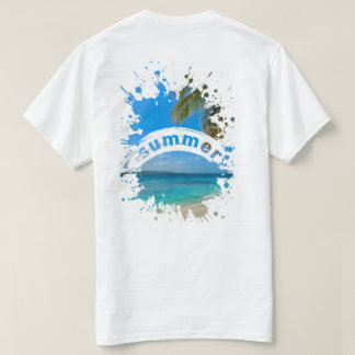 Summer Beach Splash Illustration T-Shirt