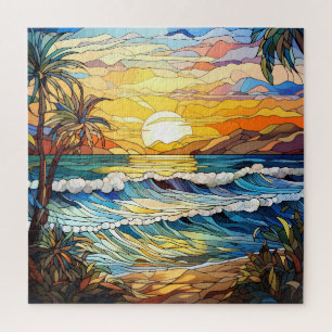 Summer Beach Stained Glass Puzzle