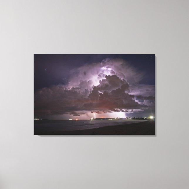 Summer beach Storm Canvas Print (Front)