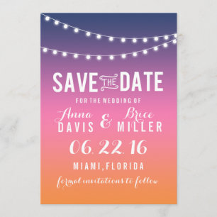 Summer Beach String Light Save The Date