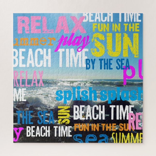 Summer Beach Time Fun Jigsaw Puzzle (Vertical)