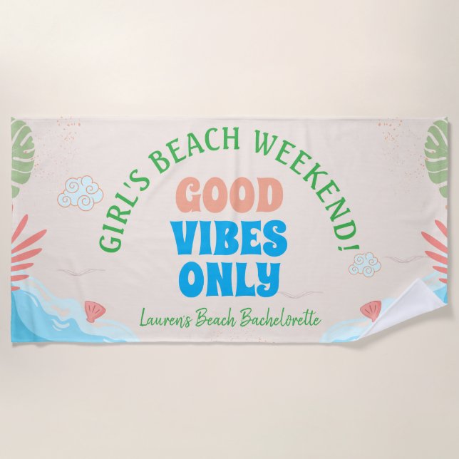 SUMMER BEACH TOWEL (Personalized) (Front)