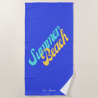 Summer Beach | Typography | Positive | Custom Beach Towel