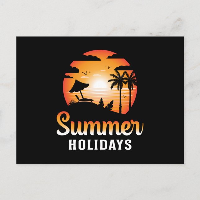 Summer Beach Vacation Sea Surf Cool Sun Funny Gift Postcard (Front)