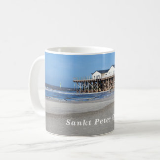 Summer beach vacation stilt house coffee mug