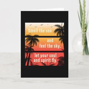 Summer Beach Vacation Surf Cool Sea Sun Funny Gift Card