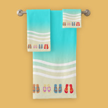 Summer Beach Vagues Flip Flops