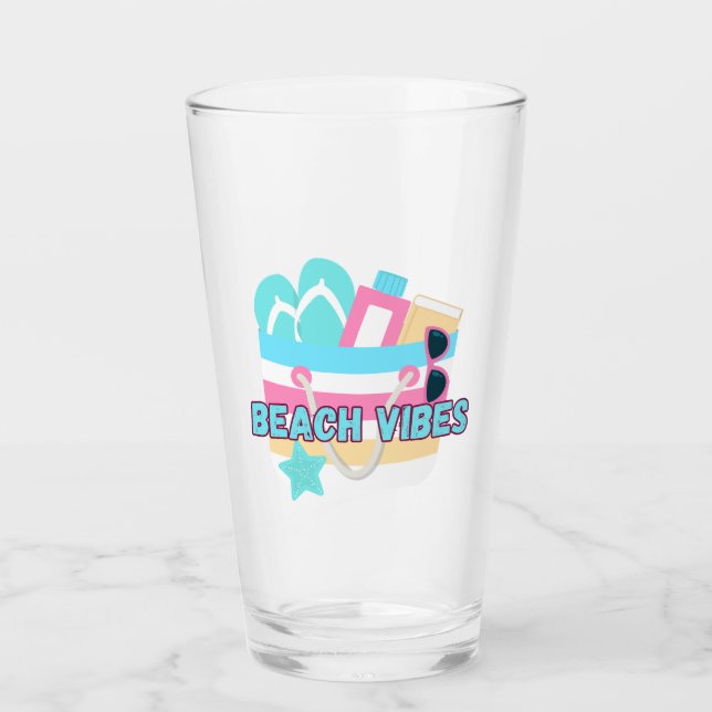 SUMMER - BEACH VIBES GLASS (Front)