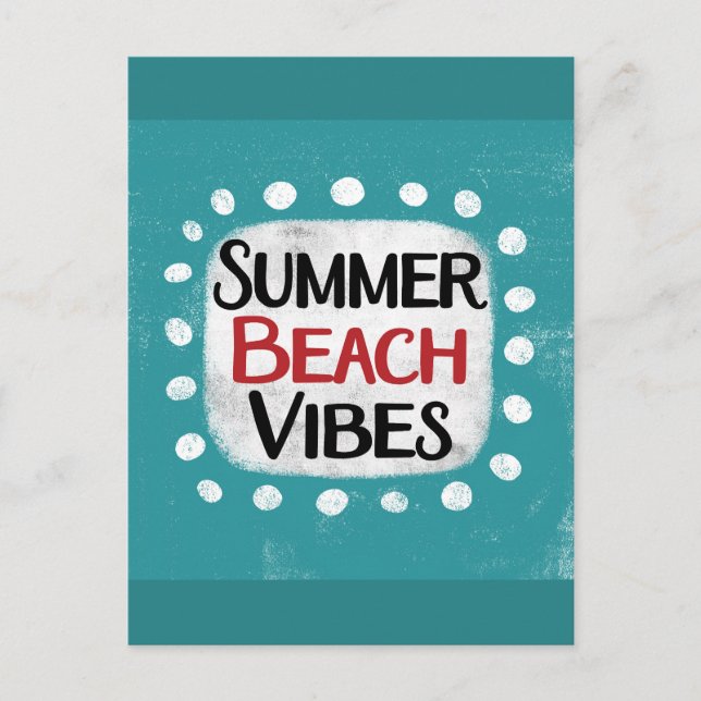 Summer Beach Vibes Postcard (Front)