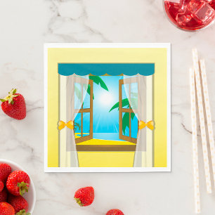 Summer Beach View Napkin
