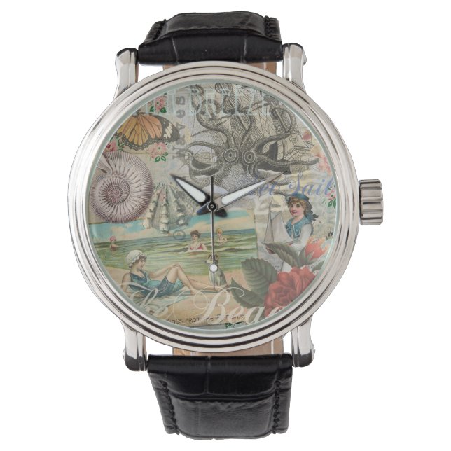 summer beach vintage octopus antique sailing watch (Front)