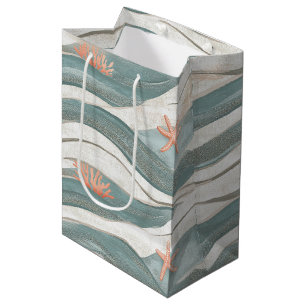 Summer Beach Wave Pattern Medium Gift Bag