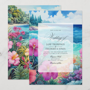 Summer Beach Wedding Invitation