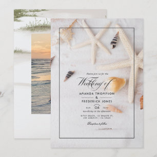 Summer Beach Wedding Photo Invitation