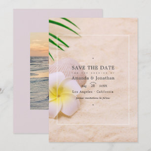 Summer Beach Wedding Save The Date