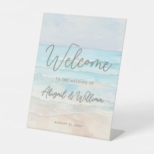 Summer Beach Wedding Welcome Sign