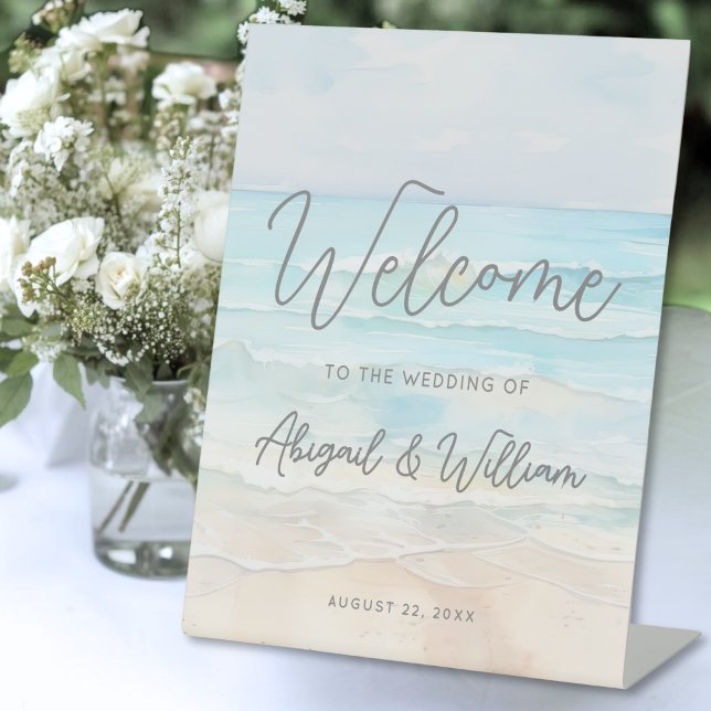Summer Beach Wedding Welcome Sign (Summer Beach Wedding Welcome Sign)