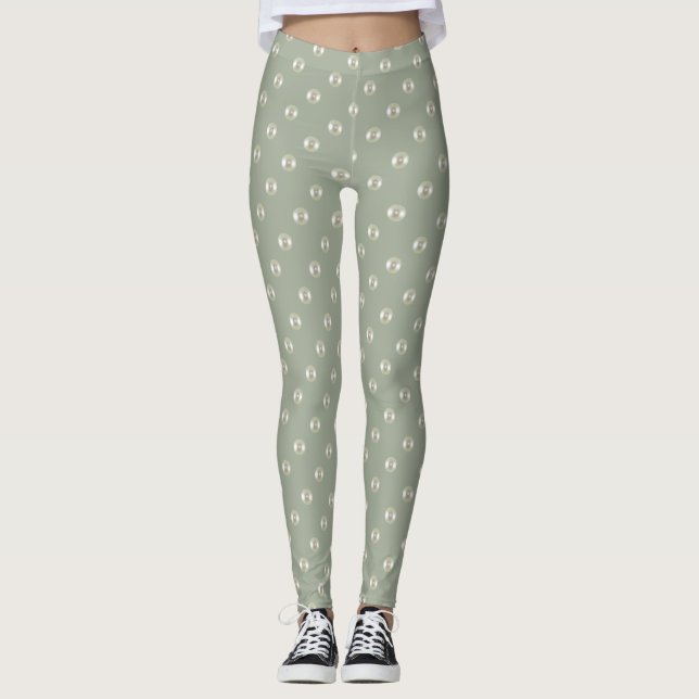 Summer beads on grey leggings (Front)