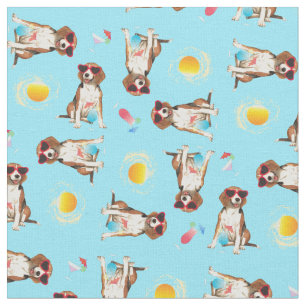 Summer Beagle Fabric