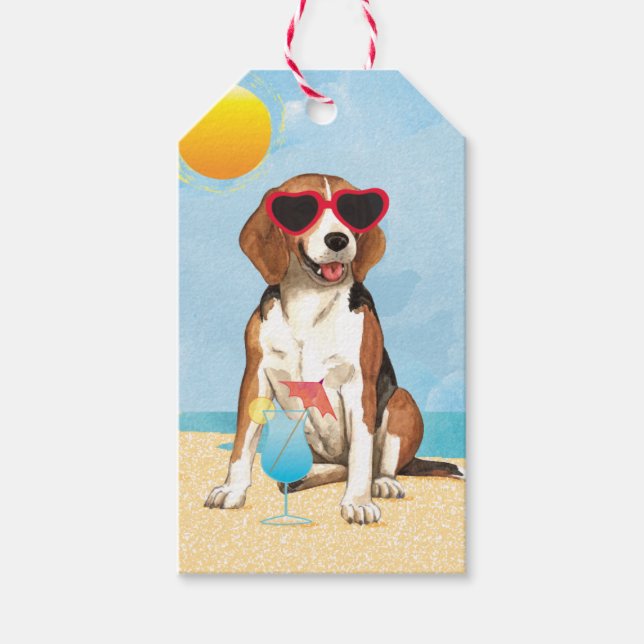 Summer Beagle Gift Tags (Front)