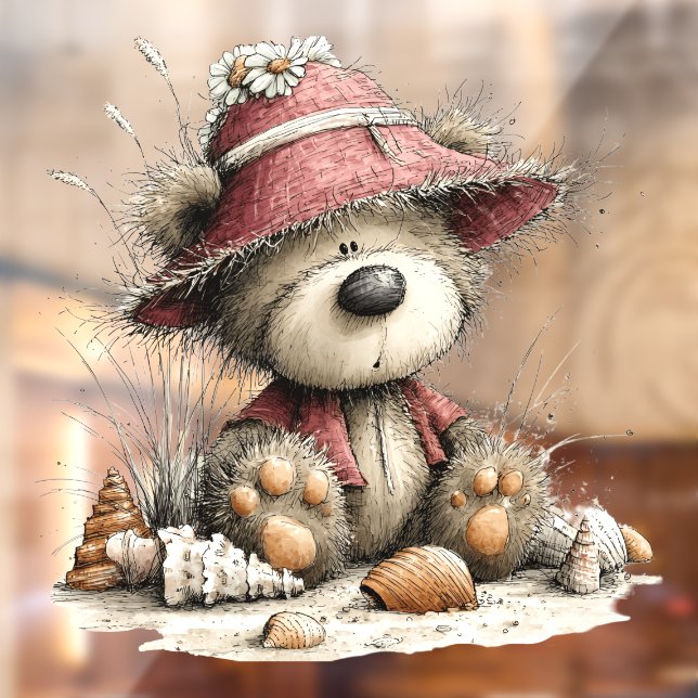 Summer Bear Window Cling (Sheet 2)