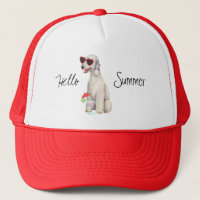 Summer Bedlington Terrier Trucker Hat