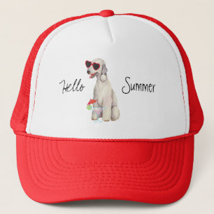 Summer Bedlington Terrier Trucker Hat