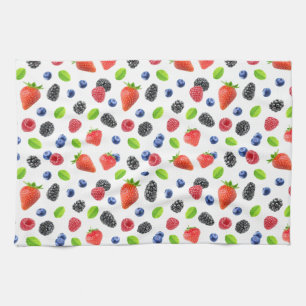 Summer berries kitchen towel