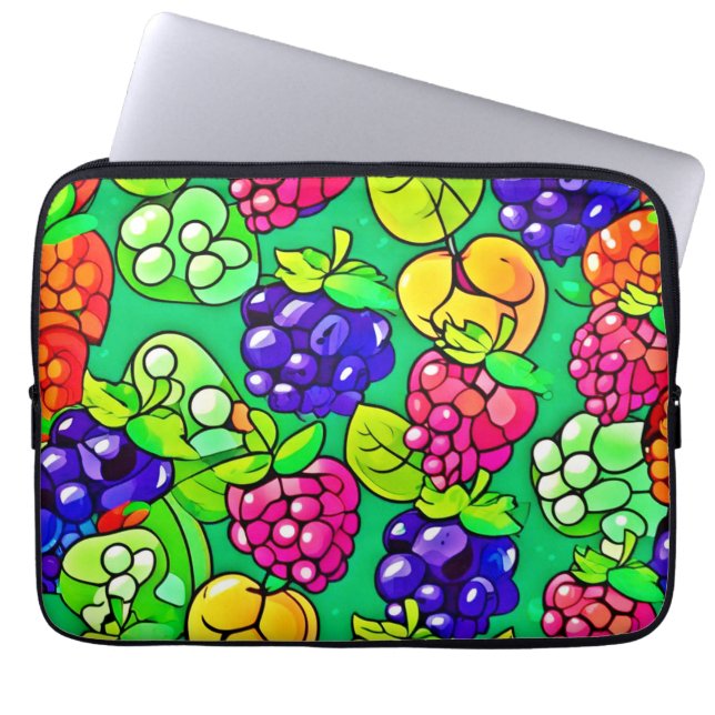 Summer Berry Delight Laptop Sleeve (Front)